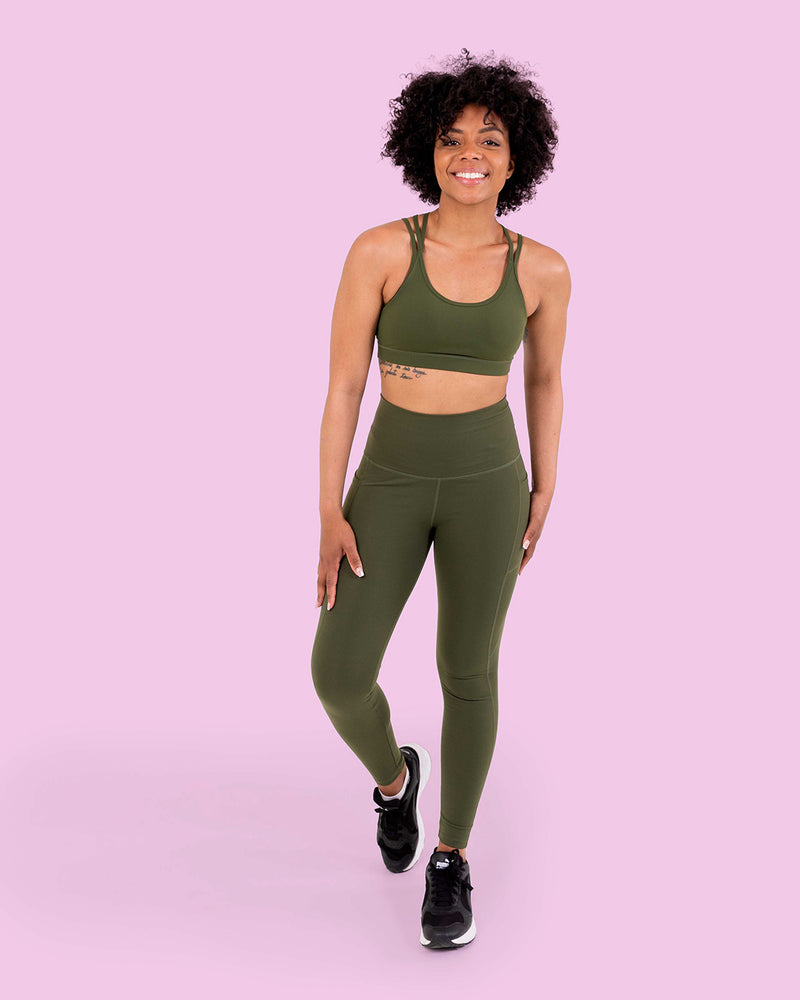 MAKANI – Olive Green – Sports Leggings – Makani Clothing Co.