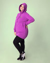 Wear Your Heart on Your Sleeve, Oversize, Lounging, Love,  Hoodie, Hoodie Dress with Pockets, Comfort, Hoody, We Can, Magenta Berry <peachylean.com>