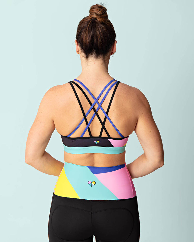 Double Strapped Back Sports Bra - Hot Pink Sports Bra – Common Treasures