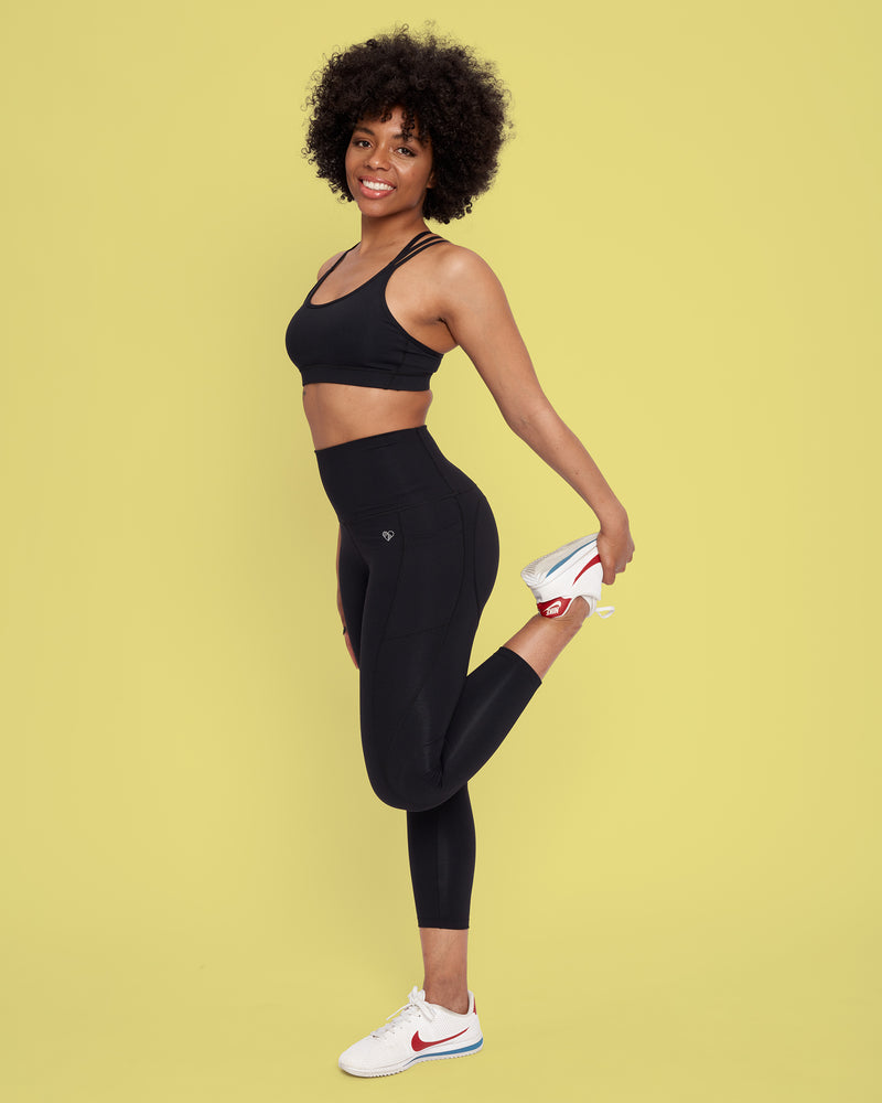 Moderate Support Cropped Fitness Sports Bra 540 - Black in Dublin