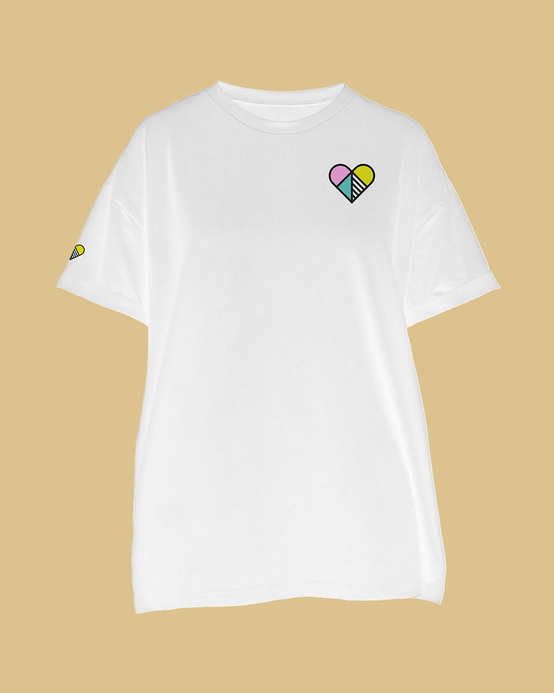 Everybody is Beautiful, Tee Shirt, T-Shirt, Tees, Mental Health Awareness, The Power of Positivity, Version of Ourselves We Can Love, Body, Healing, Happy, Inner, Feeling, Love, Oversize, Slogan, Lounging, Layering, White <peachylean.com>