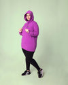 Wear Your Heart on Your Sleeve, Oversize, Lounging, Love,  Hoodie, Hoodie Dress with Pockets, Comfort, Hoody, We Can, Magenta Berry <peachylean.com>